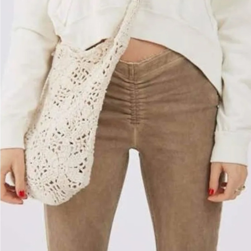 BDG Urban Outfitters Brown Ruched V-Waist Flare Jeans Y2K Boho • Size 30